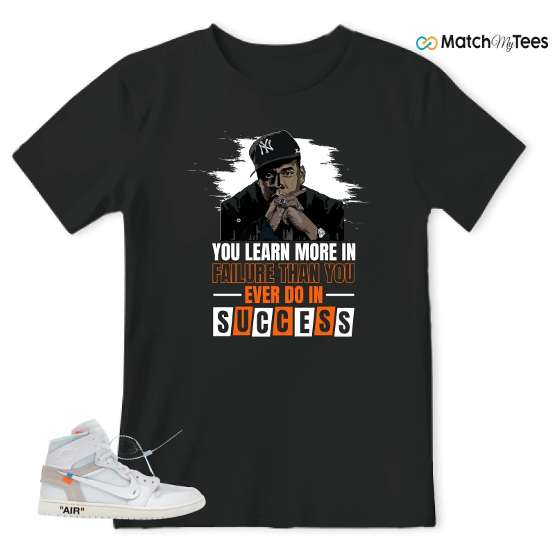 NIKE AIR JORDAN 1 RETRO HIGH VIRGIL ABLOH ARCHIVE ALASKA SNEAKER Matching Tees t-shirt