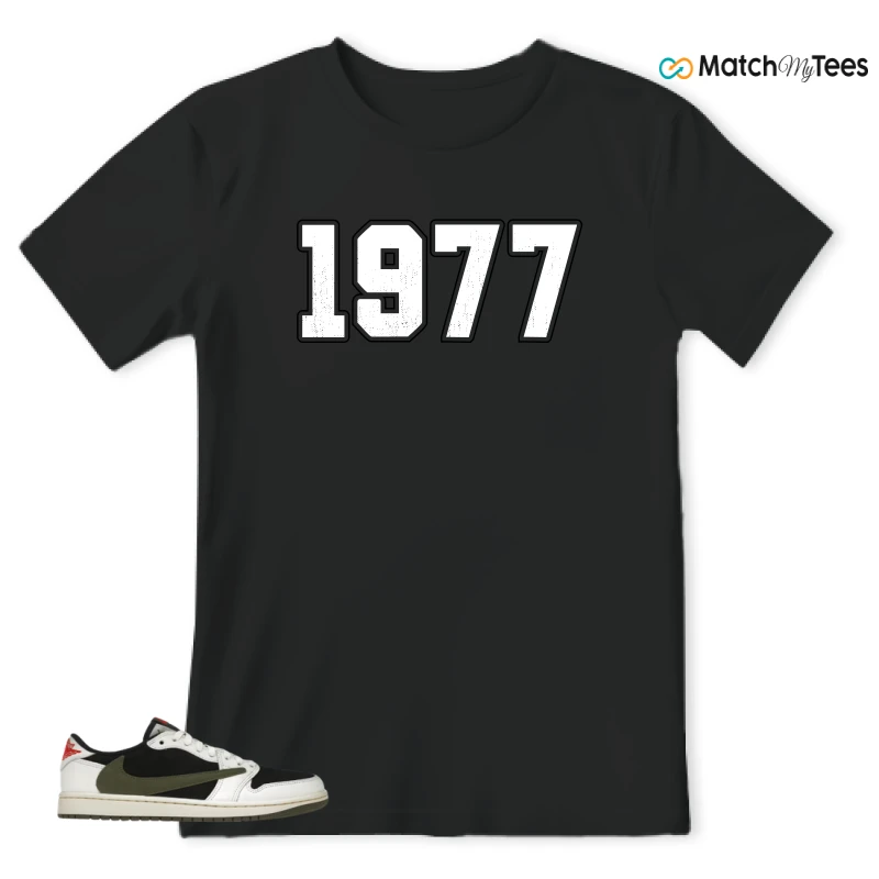 NIKE AIR JORDAN 1 RETRO LOW OG SP TRAVIS SCOTT OLIVE SNEAKER Matching Tees t-shirt