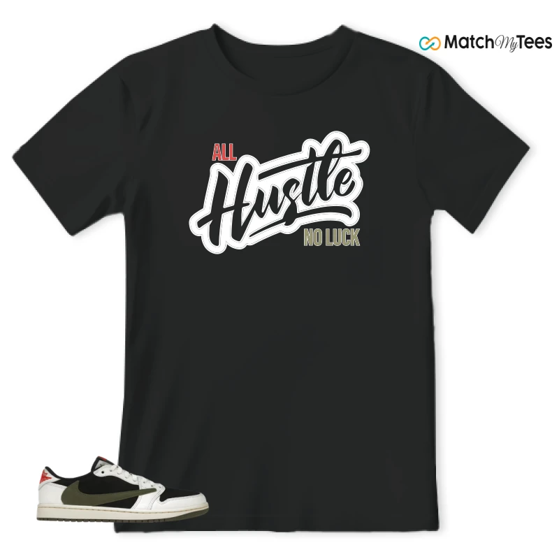NIKE AIR JORDAN 1 RETRO LOW OG SP TRAVIS SCOTT OLIVE SNEAKER Matching Tees t-shirt