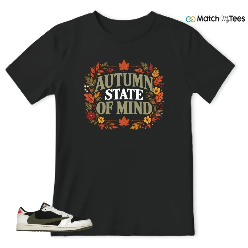 NIKE AIR JORDAN 1 RETRO LOW OG SP TRAVIS SCOTT OLIVE SNEAKER Matching Tees t-shirt
