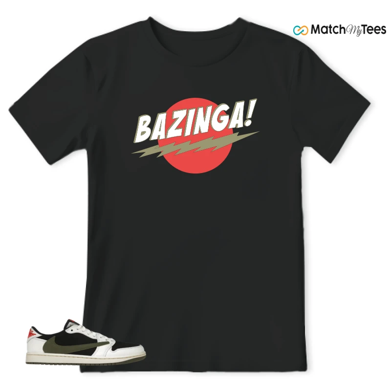 NIKE AIR JORDAN 1 RETRO LOW OG SP TRAVIS SCOTT OLIVE SNEAKER Matching Tees t-shirt