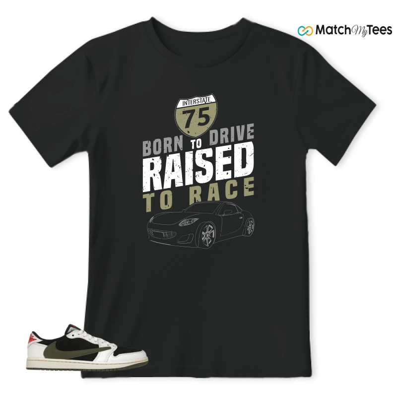 NIKE AIR JORDAN 1 RETRO LOW OG SP TRAVIS SCOTT OLIVE SNEAKER Matching Tees t-shirt