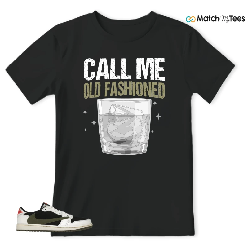 NIKE AIR JORDAN 1 RETRO LOW OG SP TRAVIS SCOTT OLIVE SNEAKER Matching Tees t-shirt