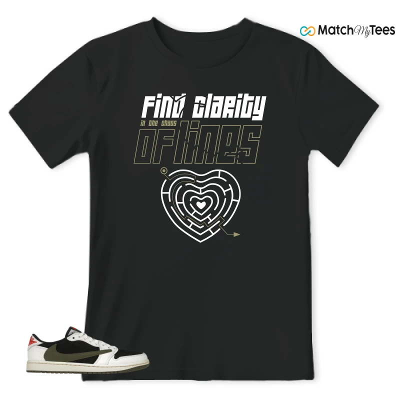 NIKE AIR JORDAN 1 RETRO LOW OG SP TRAVIS SCOTT OLIVE SNEAKER Matching Tees t-shirt