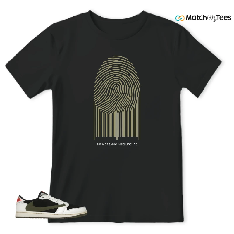 NIKE AIR JORDAN 1 RETRO LOW OG SP TRAVIS SCOTT OLIVE SNEAKER Matching Tees t-shirt