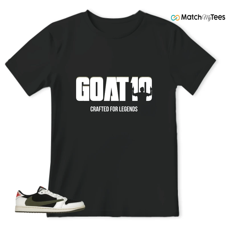 NIKE AIR JORDAN 1 RETRO LOW OG SP TRAVIS SCOTT OLIVE SNEAKER Matching Tees t-shirt