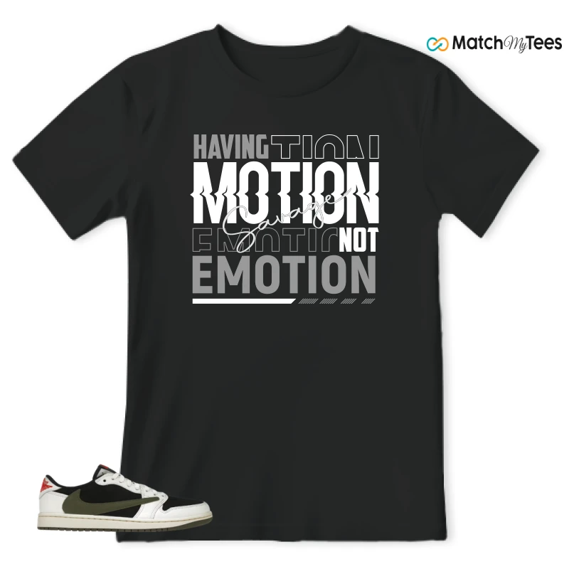 NIKE AIR JORDAN 1 RETRO LOW OG SP TRAVIS SCOTT OLIVE SNEAKER Matching Tees t-shirt