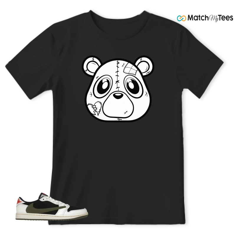 NIKE AIR JORDAN 1 RETRO LOW OG SP TRAVIS SCOTT OLIVE SNEAKER Matching Tees t-shirt