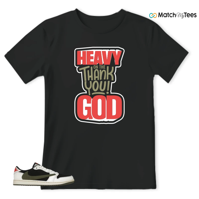 NIKE AIR JORDAN 1 RETRO LOW OG SP TRAVIS SCOTT OLIVE SNEAKER Matching Tees t-shirt