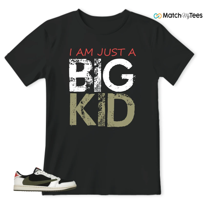 NIKE AIR JORDAN 1 RETRO LOW OG SP TRAVIS SCOTT OLIVE SNEAKER Matching Tees t-shirt