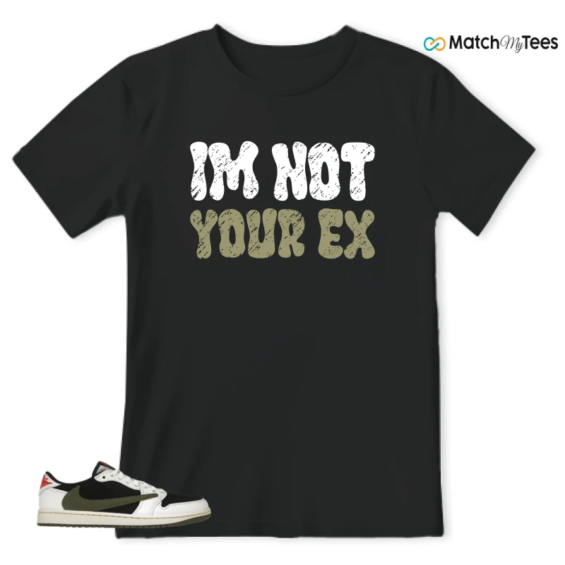 NIKE AIR JORDAN 1 RETRO LOW OG SP TRAVIS SCOTT OLIVE SNEAKER Matching Tees t-shirt