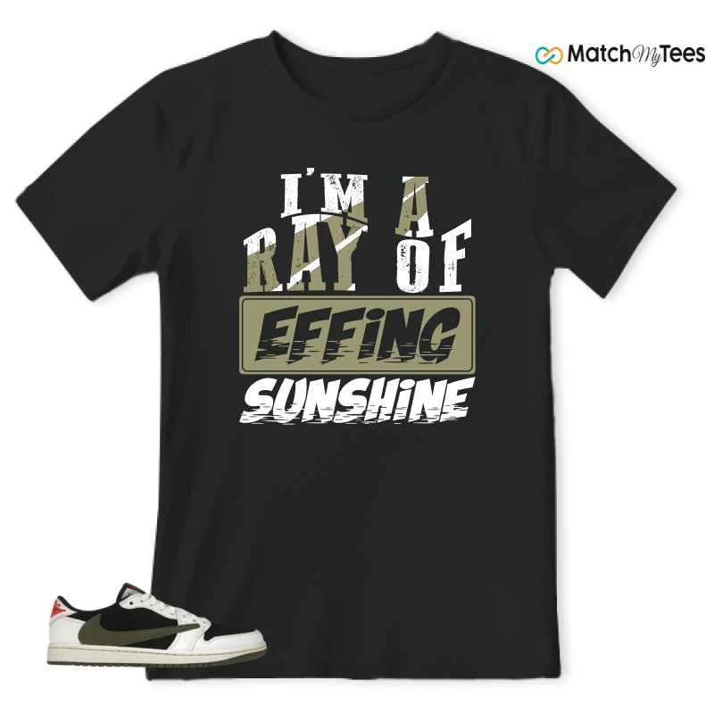 NIKE AIR JORDAN 1 RETRO LOW OG SP TRAVIS SCOTT OLIVE SNEAKER Matching Tees t-shirt