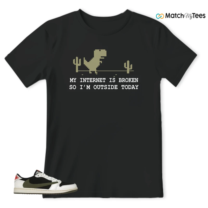 NIKE AIR JORDAN 1 RETRO LOW OG SP TRAVIS SCOTT OLIVE SNEAKER Matching Tees t-shirt