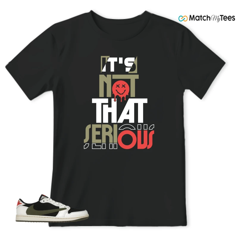NIKE AIR JORDAN 1 RETRO LOW OG SP TRAVIS SCOTT OLIVE SNEAKER Matching Tees t-shirt