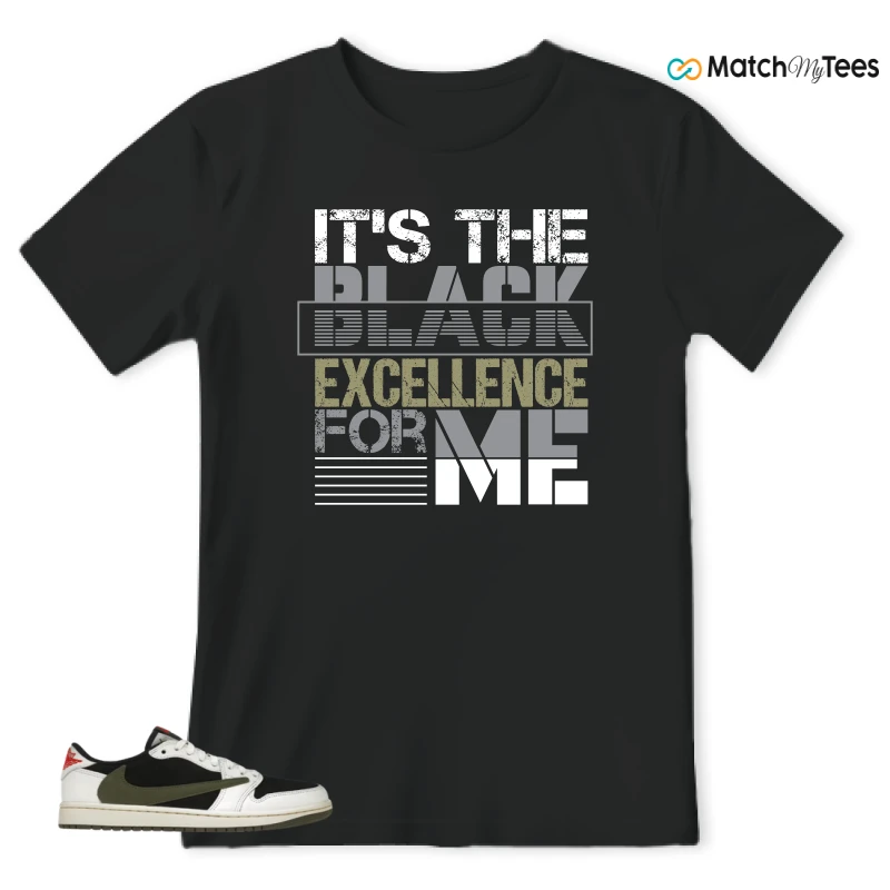 NIKE AIR JORDAN 1 RETRO LOW OG SP TRAVIS SCOTT OLIVE SNEAKER Matching Tees t-shirt
