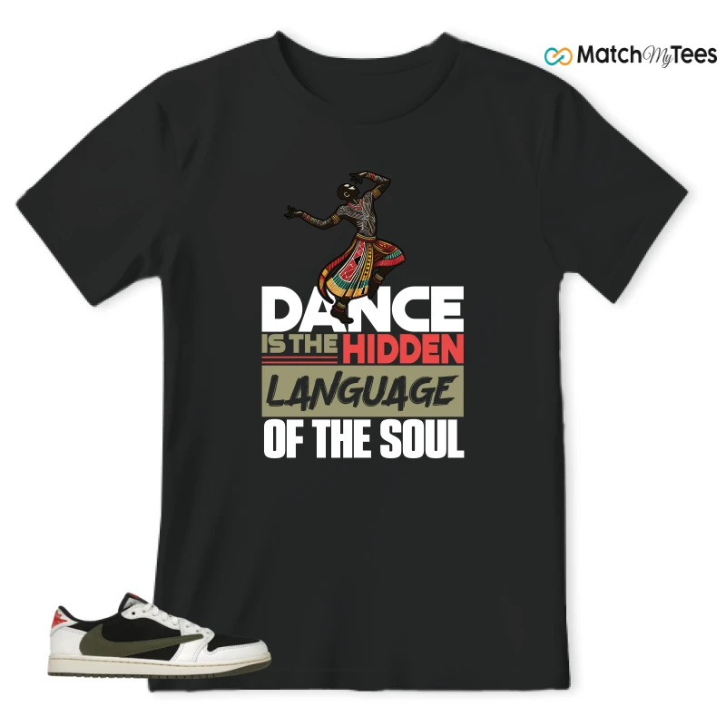 NIKE AIR JORDAN 1 RETRO LOW OG SP TRAVIS SCOTT OLIVE SNEAKER Matching Tees t-shirt