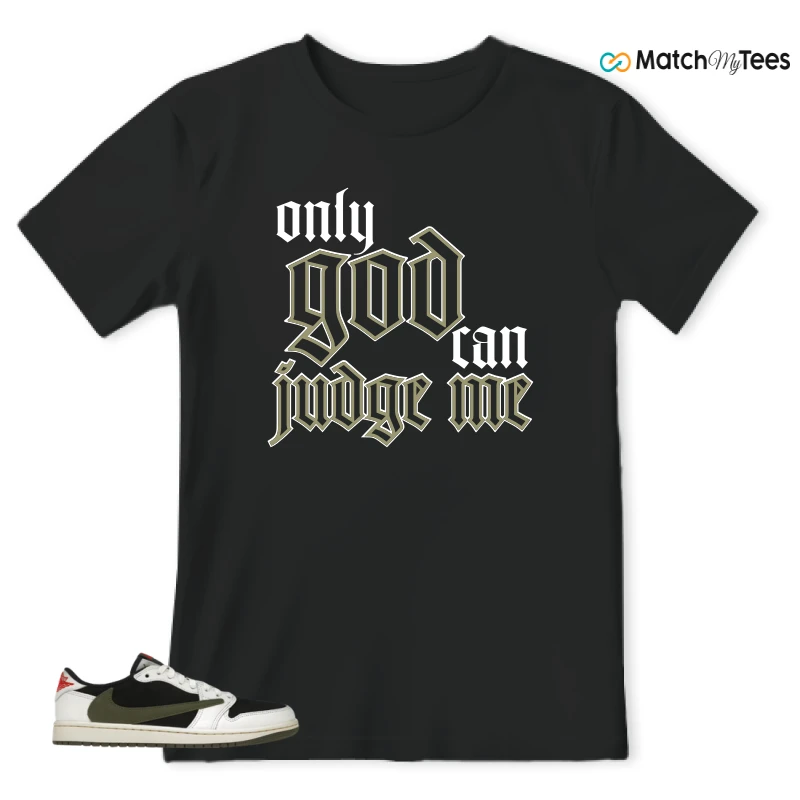 NIKE AIR JORDAN 1 RETRO LOW OG SP TRAVIS SCOTT OLIVE SNEAKER Matching Tees t-shirt