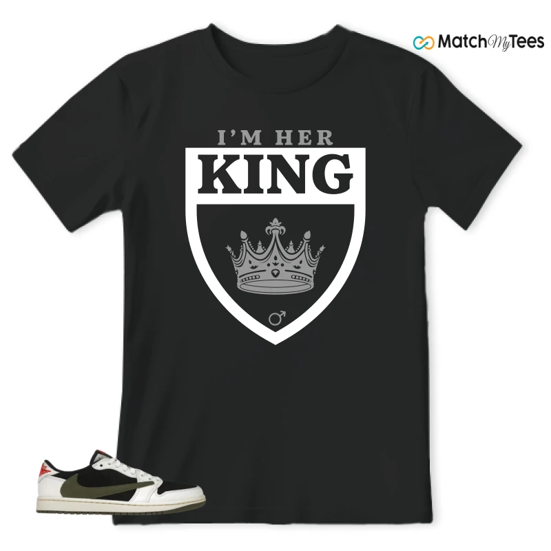 NIKE AIR JORDAN 1 RETRO LOW OG SP TRAVIS SCOTT OLIVE SNEAKER Matching Tees t-shirt
