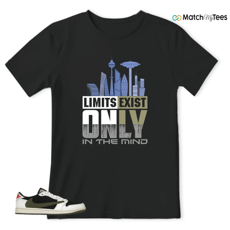 NIKE AIR JORDAN 1 RETRO LOW OG SP TRAVIS SCOTT OLIVE SNEAKER Matching Tees t-shirt