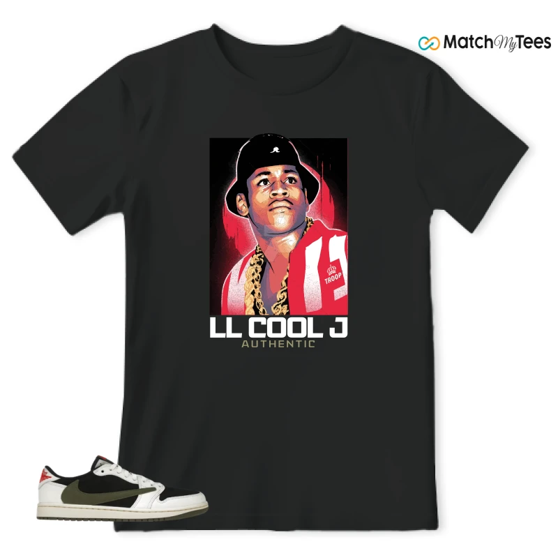 NIKE AIR JORDAN 1 RETRO LOW OG SP TRAVIS SCOTT OLIVE SNEAKER Matching Tees t-shirt