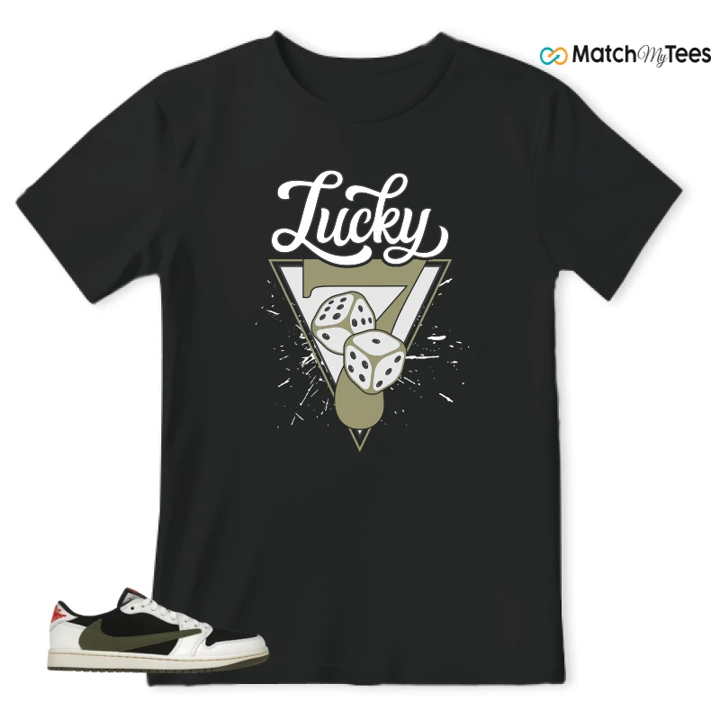 NIKE AIR JORDAN 1 RETRO LOW OG SP TRAVIS SCOTT OLIVE SNEAKER Matching Tees t-shirt