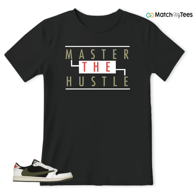 NIKE AIR JORDAN 1 RETRO LOW OG SP TRAVIS SCOTT OLIVE SNEAKER Matching Tees t-shirt