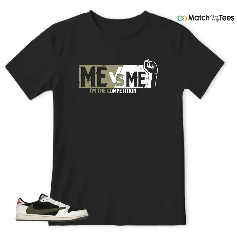 NIKE AIR JORDAN 1 RETRO LOW OG SP TRAVIS SCOTT OLIVE SNEAKER Matching Tees t-shirt