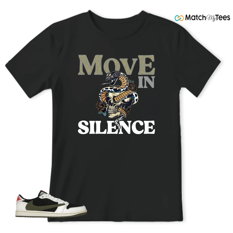 NIKE AIR JORDAN 1 RETRO LOW OG SP TRAVIS SCOTT OLIVE SNEAKER Matching Tees t-shirt