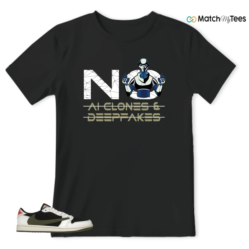 NIKE AIR JORDAN 1 RETRO LOW OG SP TRAVIS SCOTT OLIVE SNEAKER Matching Tees t-shirt