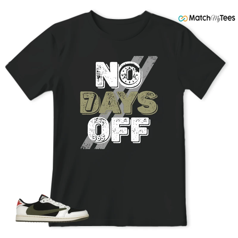 NIKE AIR JORDAN 1 RETRO LOW OG SP TRAVIS SCOTT OLIVE SNEAKER Matching Tees t-shirt