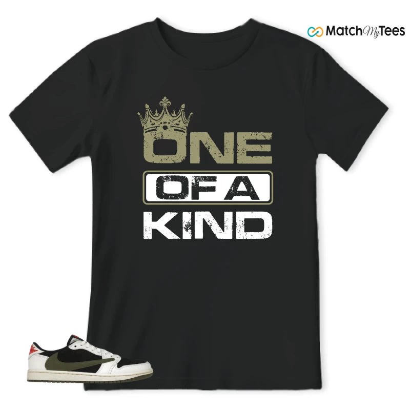 NIKE AIR JORDAN 1 RETRO LOW OG SP TRAVIS SCOTT OLIVE SNEAKER Matching Tees t-shirt