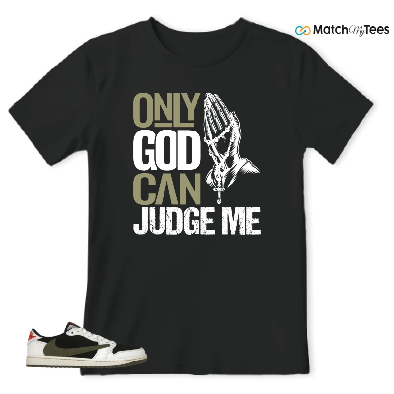 NIKE AIR JORDAN 1 RETRO LOW OG SP TRAVIS SCOTT OLIVE SNEAKER Matching Tees t-shirt