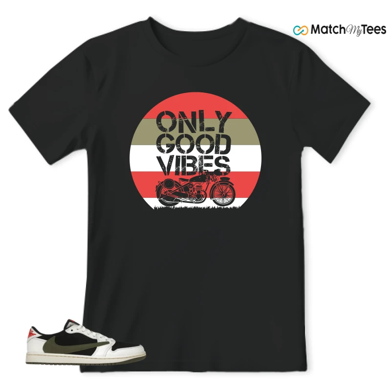 NIKE AIR JORDAN 1 RETRO LOW OG SP TRAVIS SCOTT OLIVE SNEAKER Matching Tees t-shirt