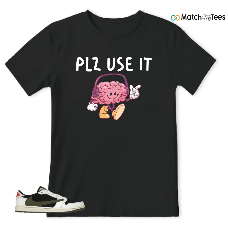 NIKE AIR JORDAN 1 RETRO LOW OG SP TRAVIS SCOTT OLIVE SNEAKER Matching Tees t-shirt