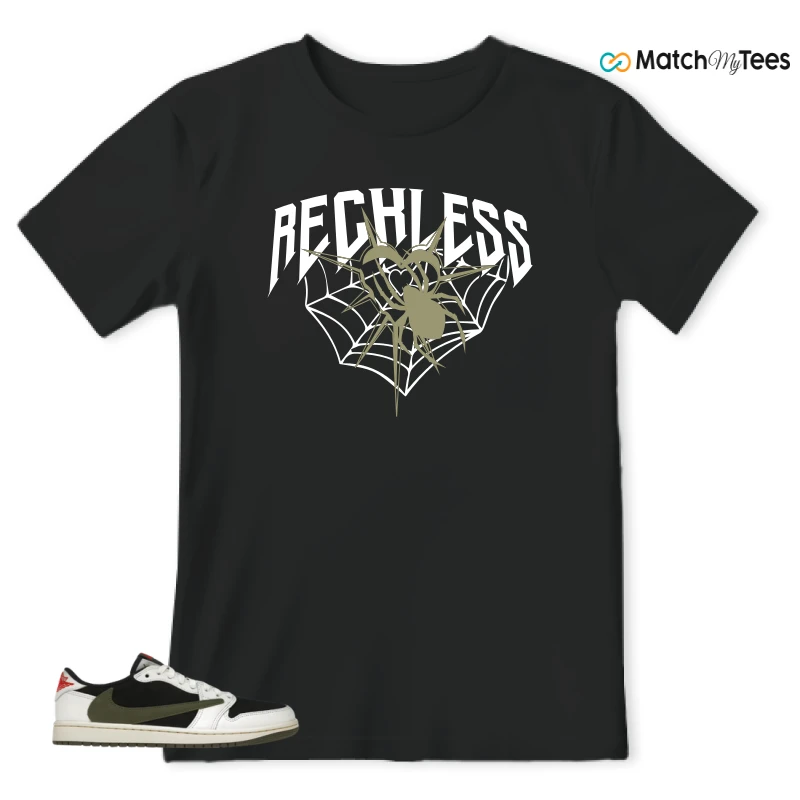 NIKE AIR JORDAN 1 RETRO LOW OG SP TRAVIS SCOTT OLIVE SNEAKER Matching Tees t-shirt