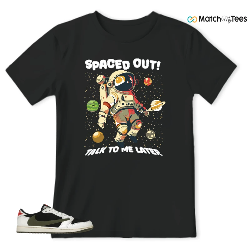 NIKE AIR JORDAN 1 RETRO LOW OG SP TRAVIS SCOTT OLIVE SNEAKER Matching Tees t-shirt