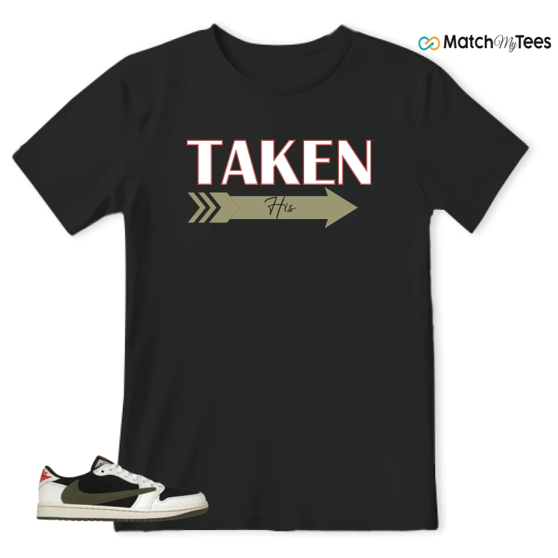 NIKE AIR JORDAN 1 RETRO LOW OG SP TRAVIS SCOTT OLIVE SNEAKER Matching Tees t-shirt