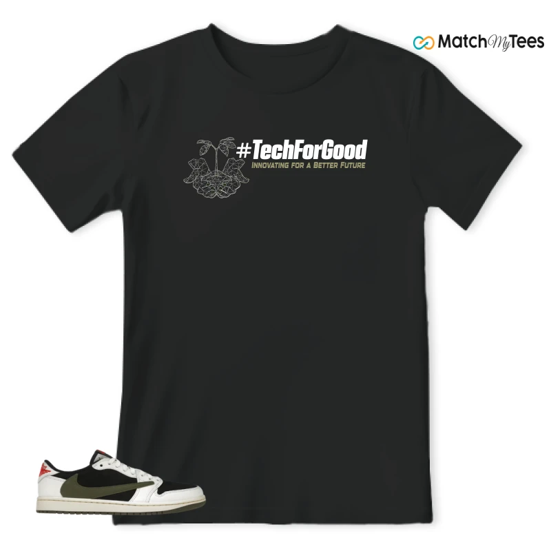 NIKE AIR JORDAN 1 RETRO LOW OG SP TRAVIS SCOTT OLIVE SNEAKER Matching Tees t-shirt