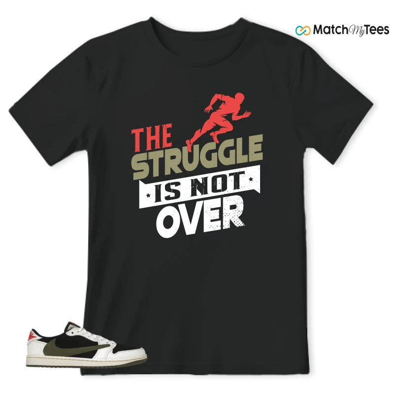 NIKE AIR JORDAN 1 RETRO LOW OG SP TRAVIS SCOTT OLIVE SNEAKER Matching Tees t-shirt