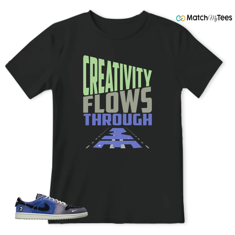 Creativity Flows Through Me Black matching T-shirt T-shirt