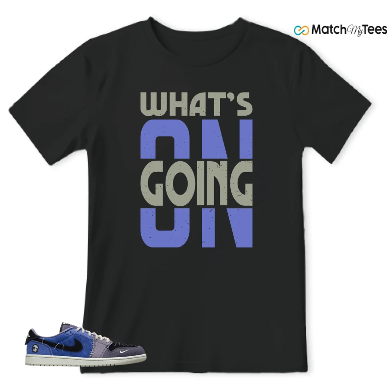 NIKE AIR JORDAN 1 RETRO LOW OG X ZION WILLIAMSON VOODOO ALTERNATE SNEAKER/REGENCY PURPLE/VAPOR GREEN/BLACK/DARK RAISIN/DAYBREAK/LIGHT SILVER matching T-shirt