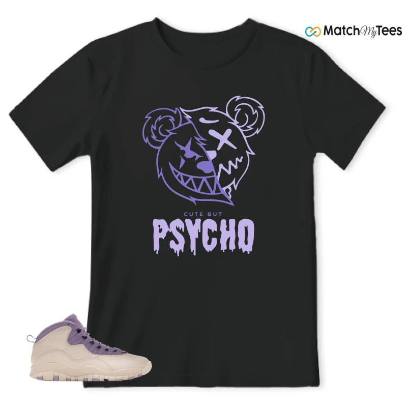 NIKE AIR JORDAN 10 HYDRANGEAS SNEAKER/CHALK/WILD GRAPE/HYDRANGEAS matching T-shirt