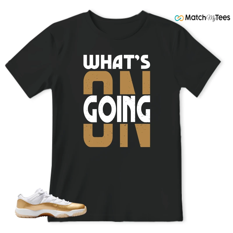 NIKE AIR JORDAN 11 LOW MOTHER'S DAY SNEAKER/WHITE/TEAM GOLD/METALLIC GOLD matching T-shirt