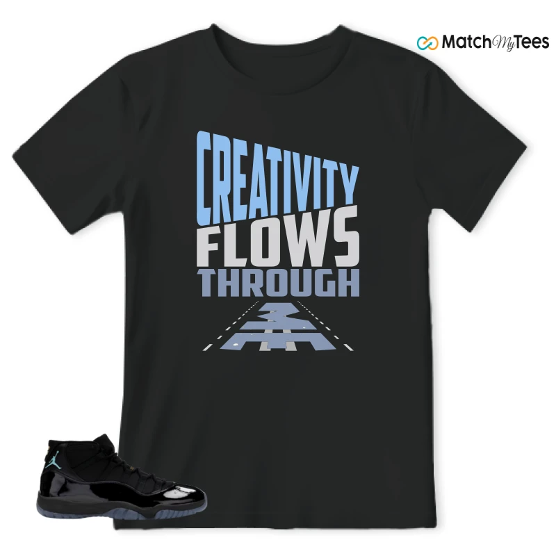 NIKE AIR JORDAN 11 RETRO GAMMA BLUE 2025 SNEAKER Matching Tees t-shirt