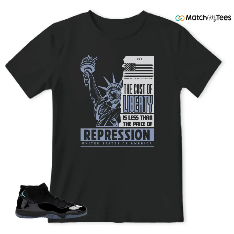 NIKE AIR JORDAN 11 RETRO GAMMA BLUE 2025 SNEAKER Matching Tees t-shirt