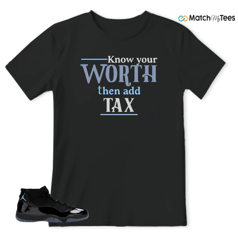 NIKE AIR JORDAN 11 RETRO GAMMA BLUE 2025 SNEAKER/BLACK/GAMMA BLUE/VARSITY MAIZE matching T-shirt