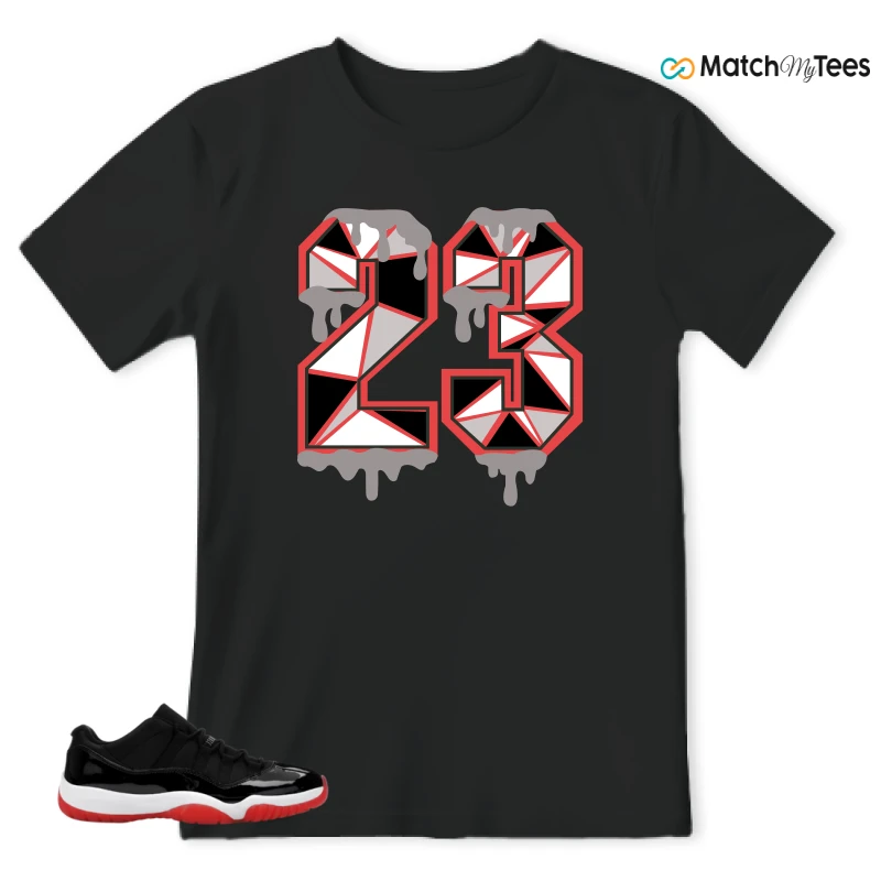 NIKE AIR JORDAN 11 RETRO LOW BRED 2025 SNEAKER Matching Tees t-shirt