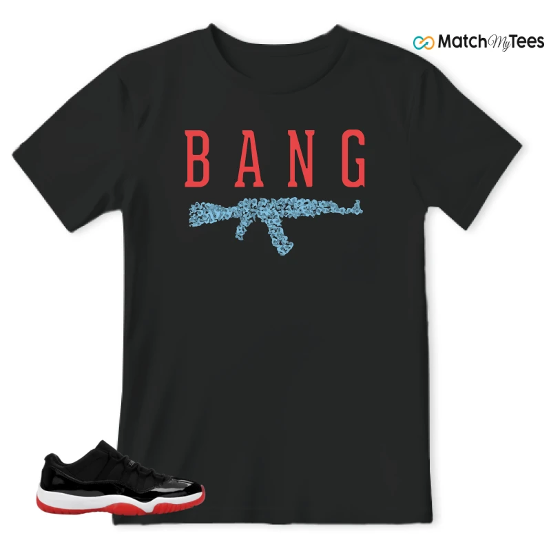 NIKE AIR JORDAN 11 RETRO LOW BRED 2025 SNEAKER Matching Tees t-shirt