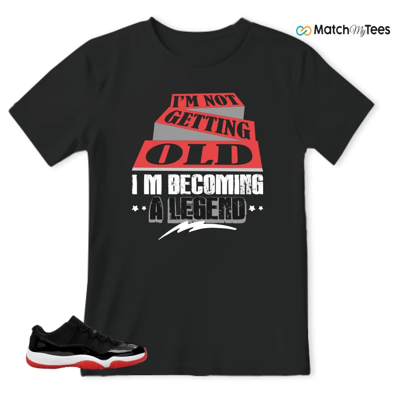 NIKE AIR JORDAN 11 RETRO LOW BRED 2025 SNEAKER Matching Tees t-shirt
