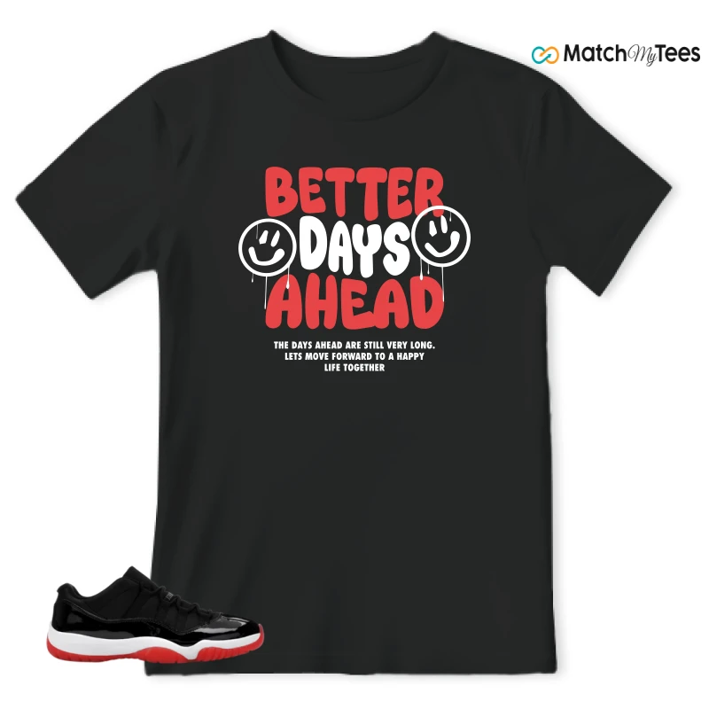 NIKE AIR JORDAN 11 RETRO LOW BRED 2025 SNEAKER Matching Tees t-shirt